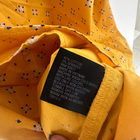 Worthington Gold Yellow Floral Top M - Picture 6 of 6